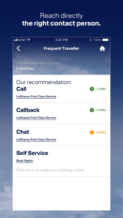 Lufthansa Kundenservice screenshot 4