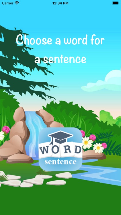 Choose a word for a sentence