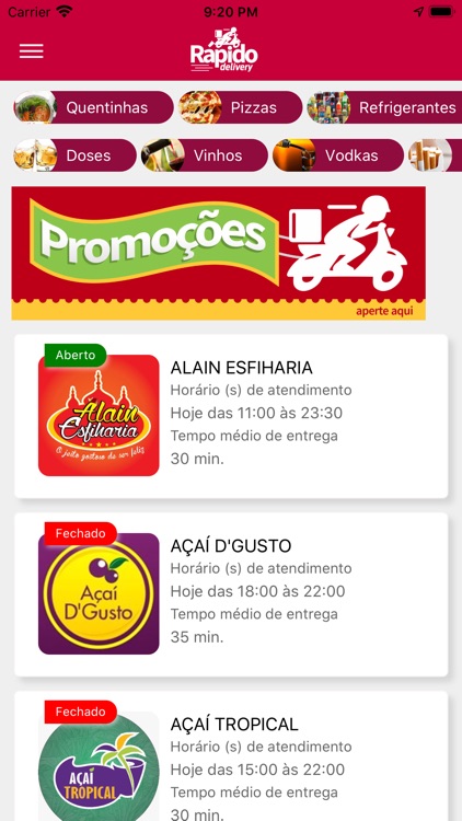 Rápido Delivery App