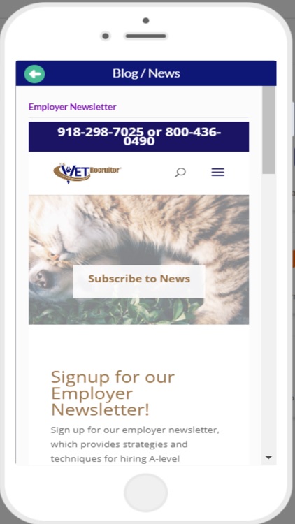 The VET Recruiter ® Mobile App