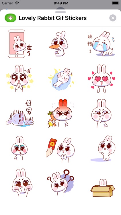 Lovely Rabbit Gif Stickers