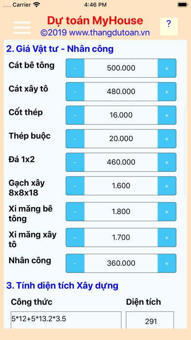 Dự Toán MyHouse Pro screenshot 3