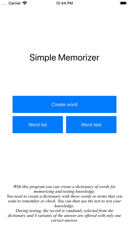 Simple memorizer