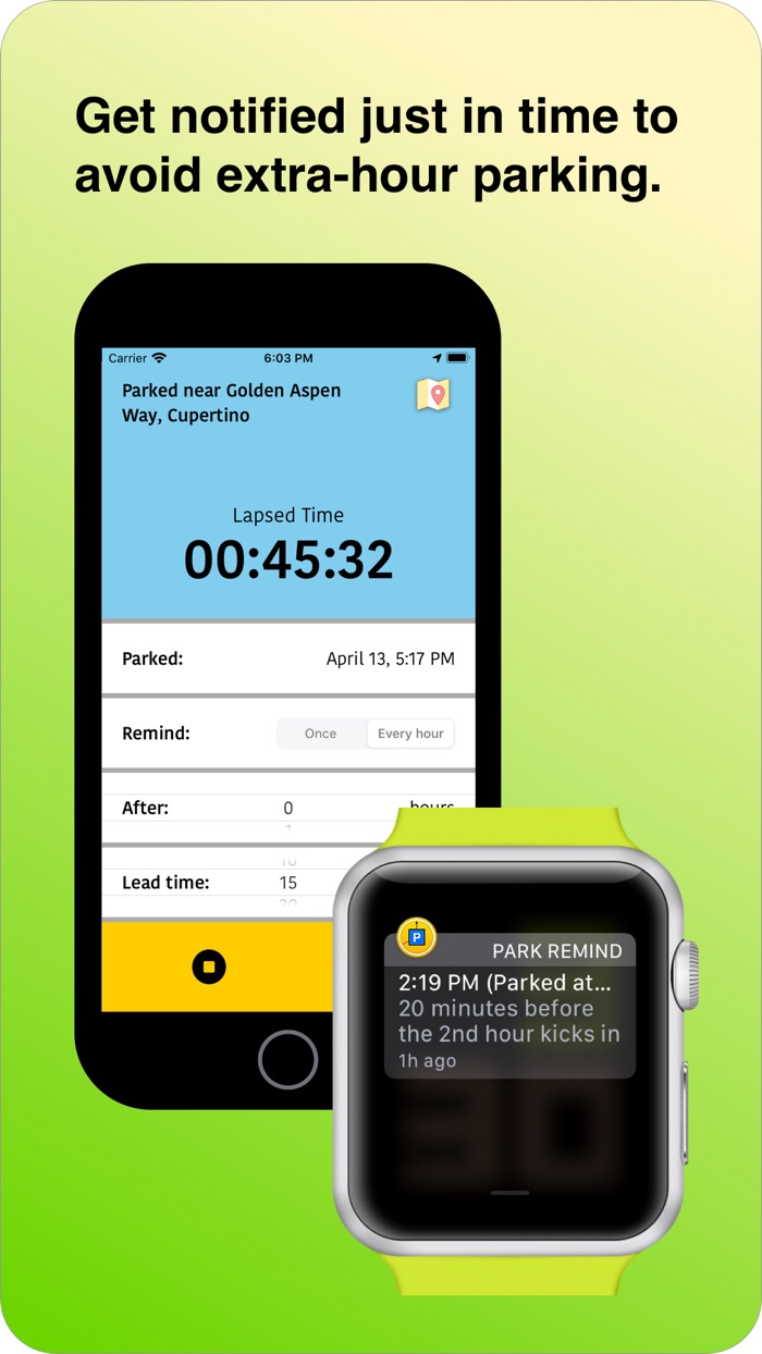 Park Remind Time and Location