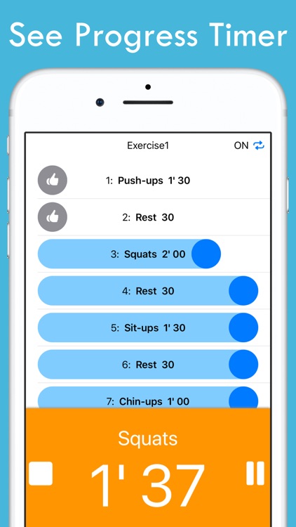 Progress Timer: Repeat Routine