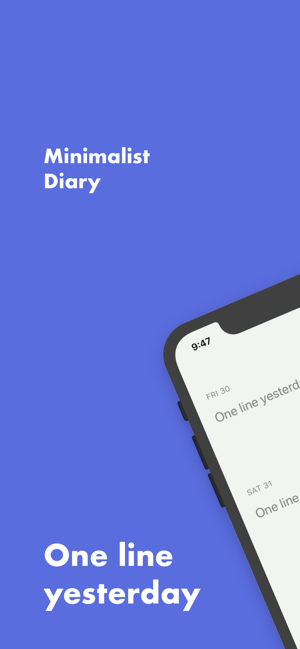 One Line Day Minimalist Diary