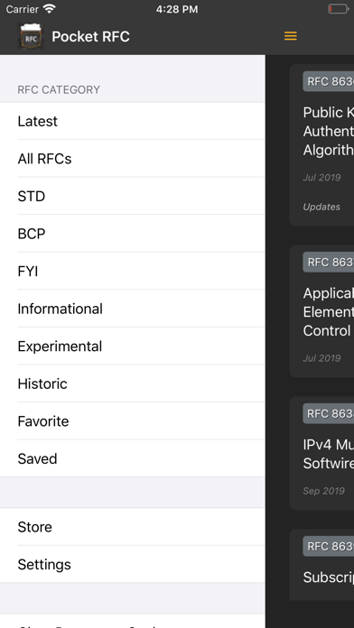 Pocket RFC screenshot 2
