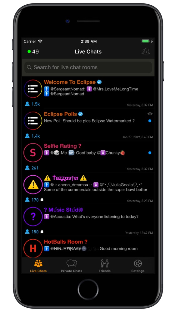 Eclipse Chat Rooms App For Iphone Free Download Eclipse