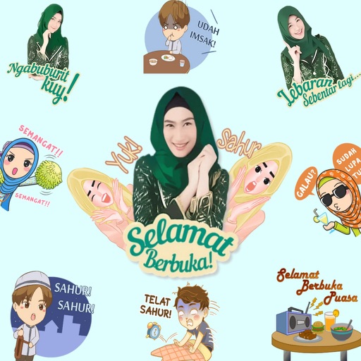 Ramadhan Stiker Hijab Girl