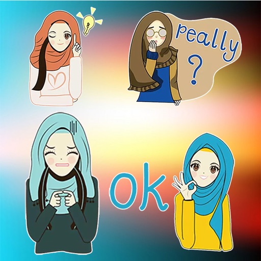 ملصقات حجابية سعودية كيوت