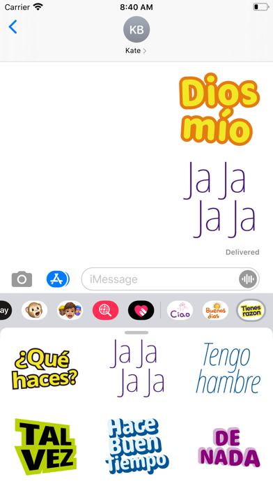 Spanish lettering for iMessage screenshot 2
