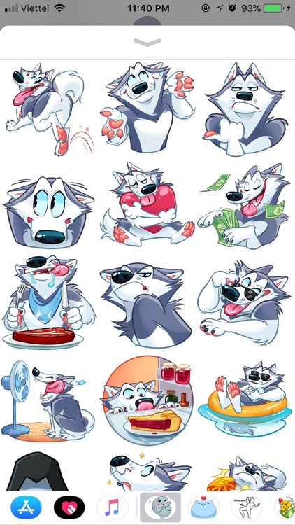 Husky Boy Emoji Stickers