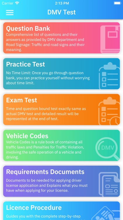 DMV Practice Test Info