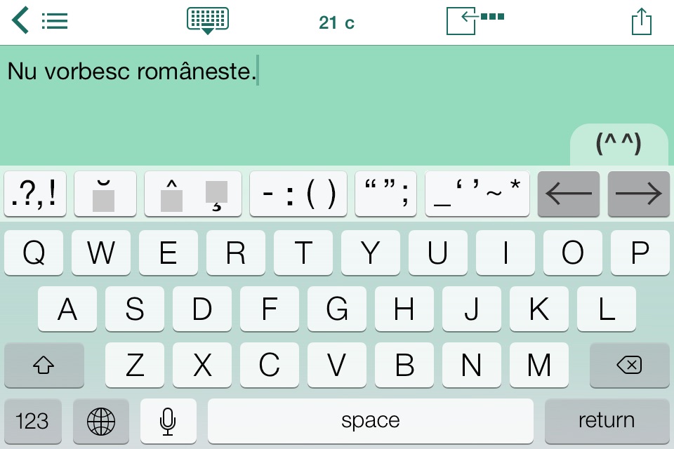 Easy Mailer Rumanian Keyboard screenshot 2