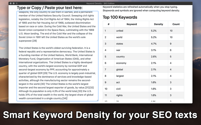 Keyword Density - SEO Edition