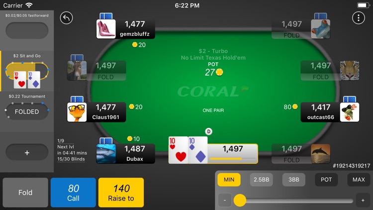 Coral Poker - Real Money Poker