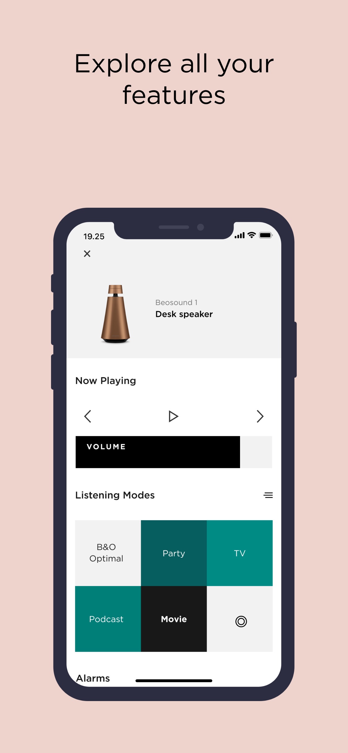 Screenshot do app Bang & Olufsen
