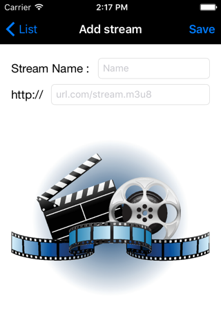 M3u8 Stream player - náhled