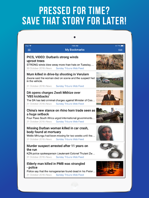 iPad Image of Sunday Tribune SA