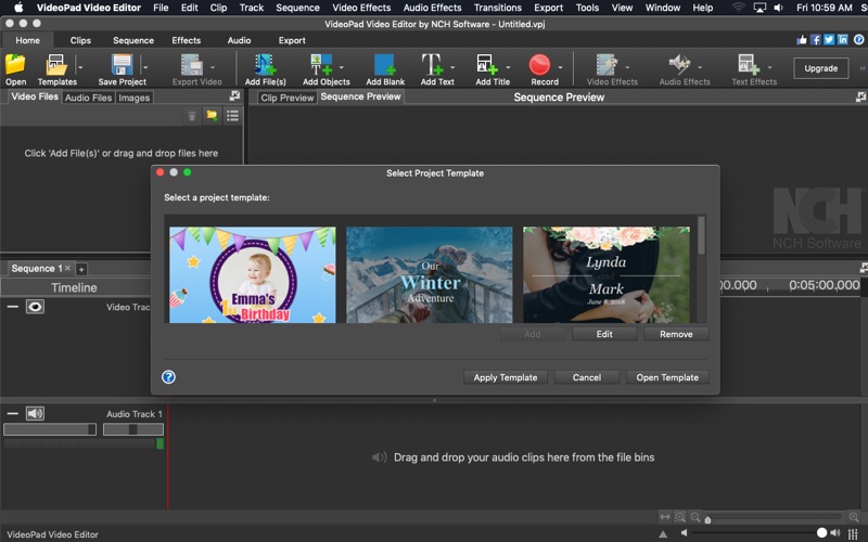 videopad video editor free download for mac