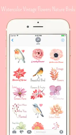 Game screenshot Vintage Birds & Floral Sticker apk