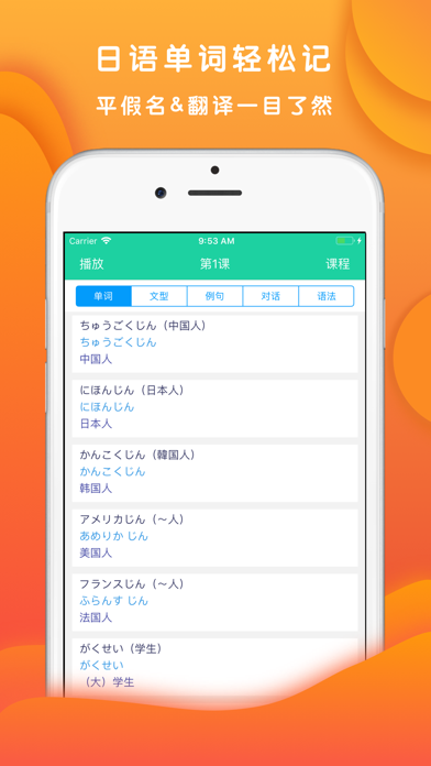 标准日本语初级单词语法体验版 screenshot 3