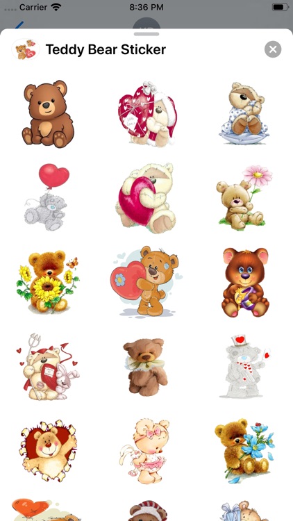 3d teddy bear stickers