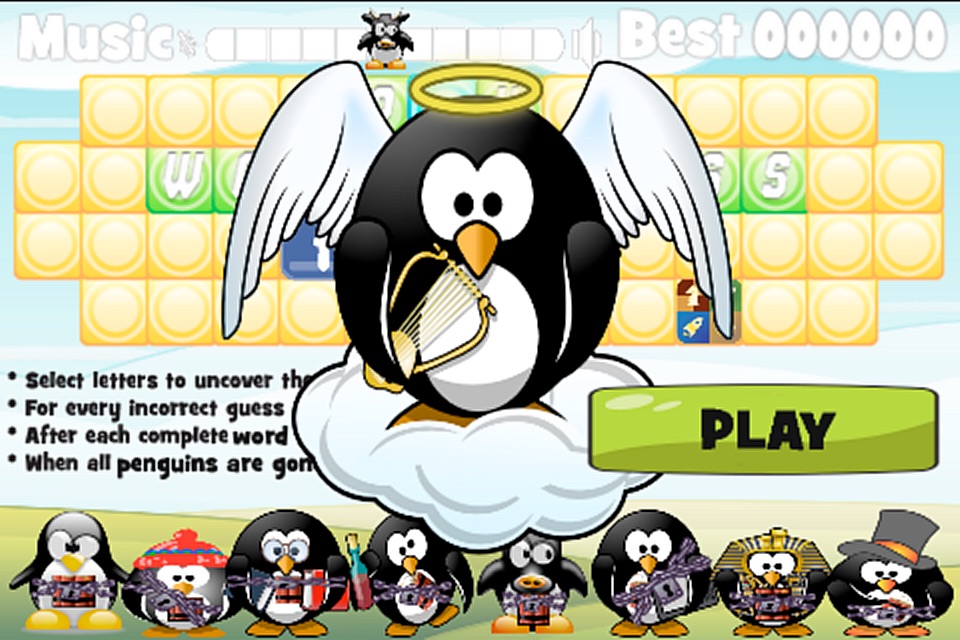 Penguin Wack Word Guess screenshot 2