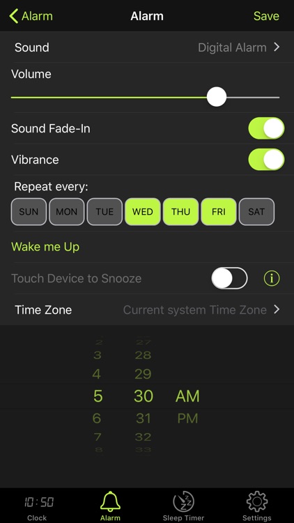 Alarm Clock: & Sleep Timer