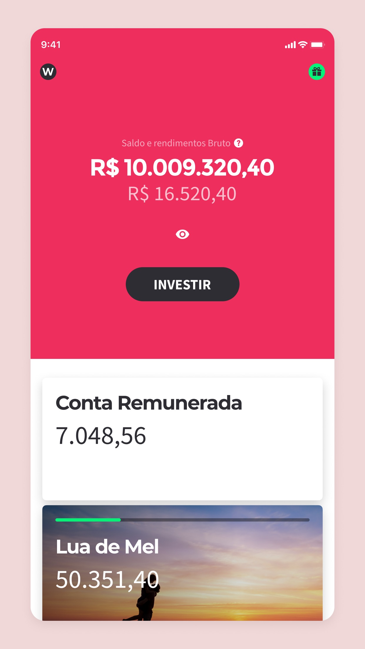 Screenshot do app Warren Brasil