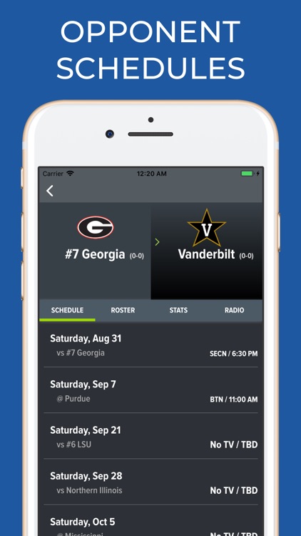 Georgia Football Schedules screenshot-5