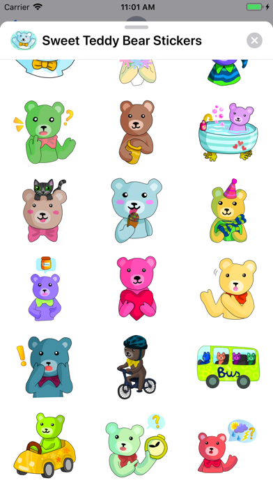 Sweet Teddy Bear Stickers screenshot 2