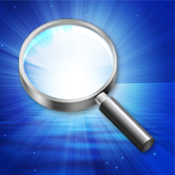 Magnifying Glass With Light -  digital magnifier with flashlight icon