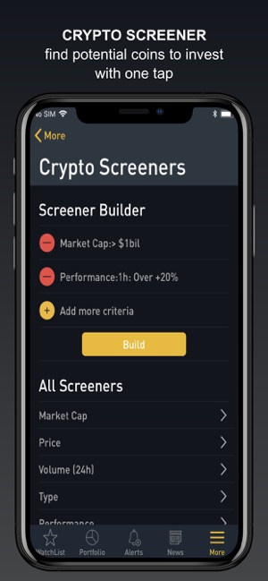 Crypto Tracker by BitScreener
