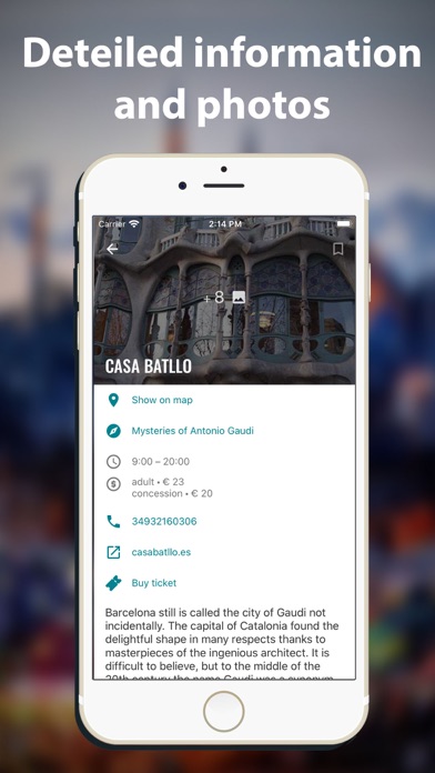 Barcelona travel map guide screenshot 2