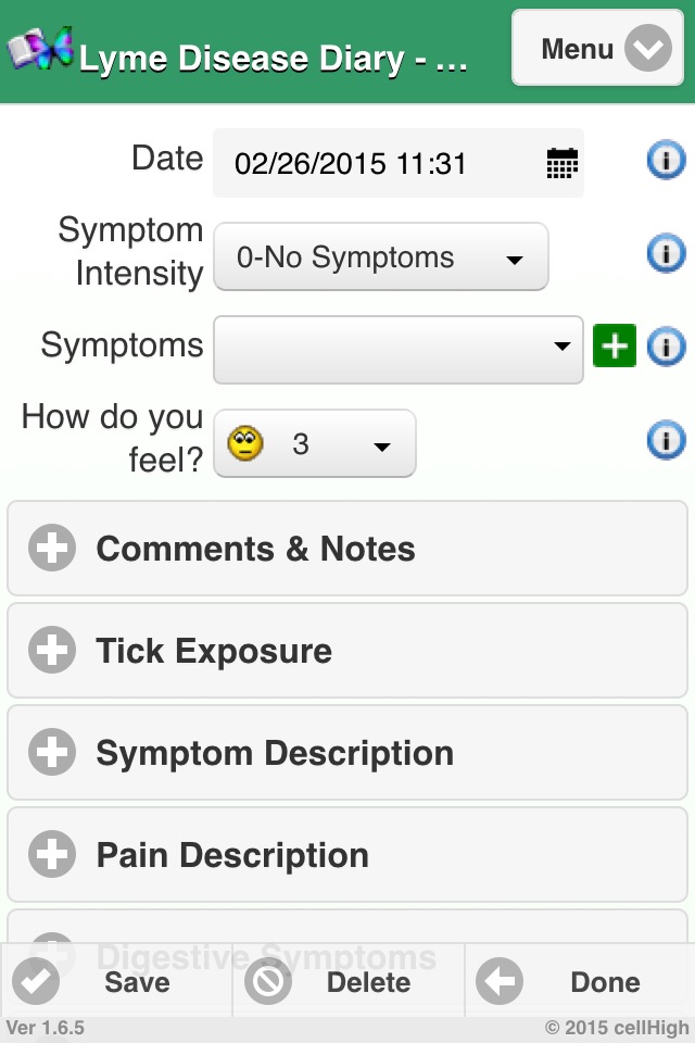 Lyme Disease Diary screenshot 2