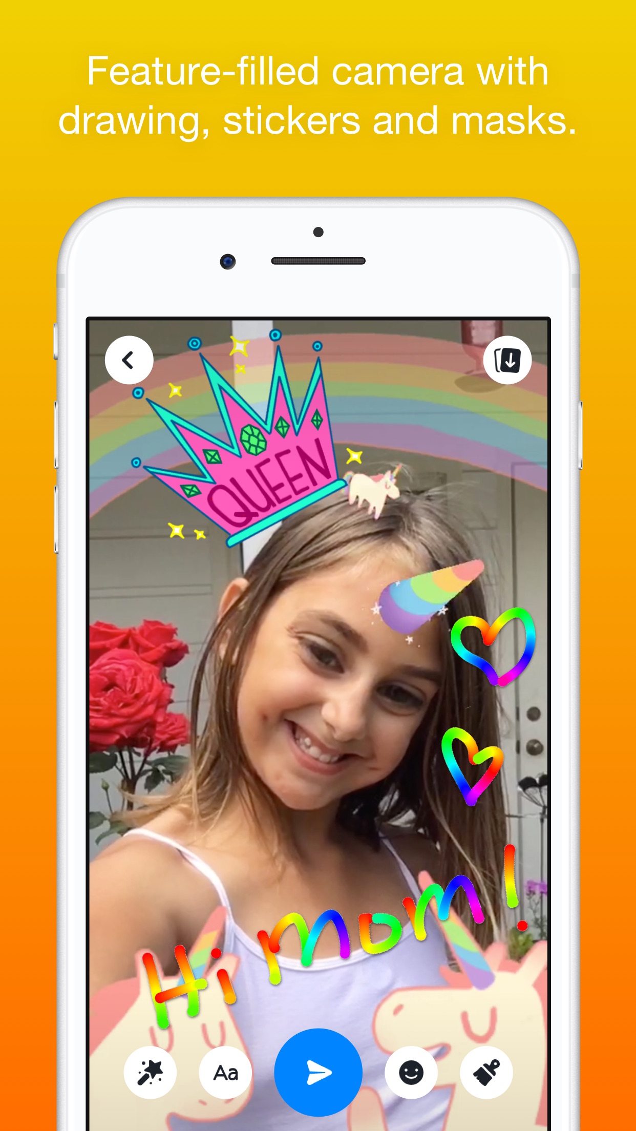 Screenshot do app Messenger Kids