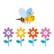 "Busy Bees" is a bee that operates through the arrow keys to help it escape the raindrops and collect nectar