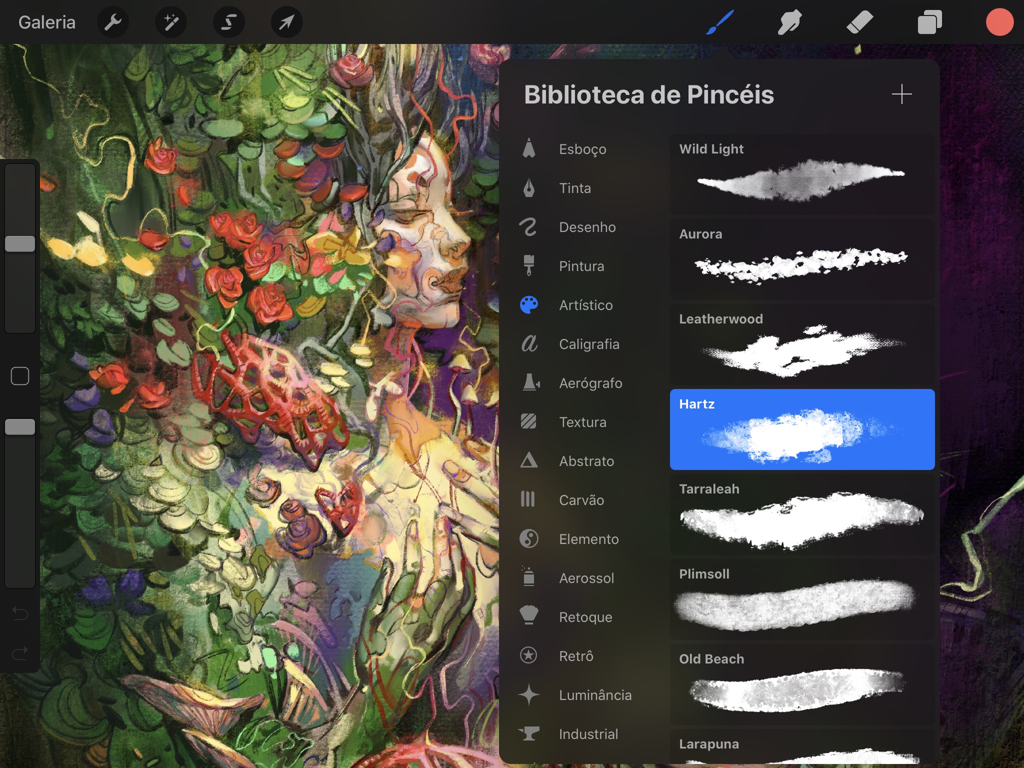 Screenshot do app Procreate