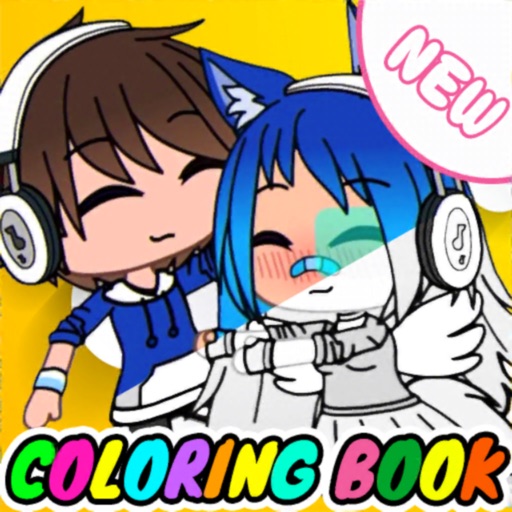 Gacha Glitter Coloring book