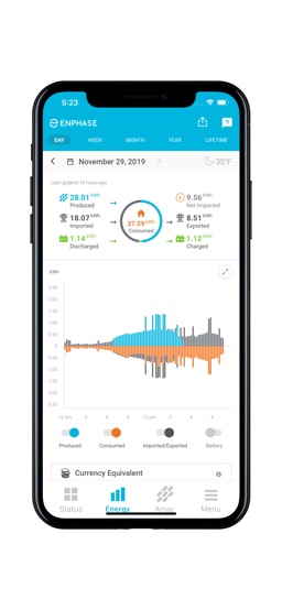 Enphase Enlighten app screenshot
