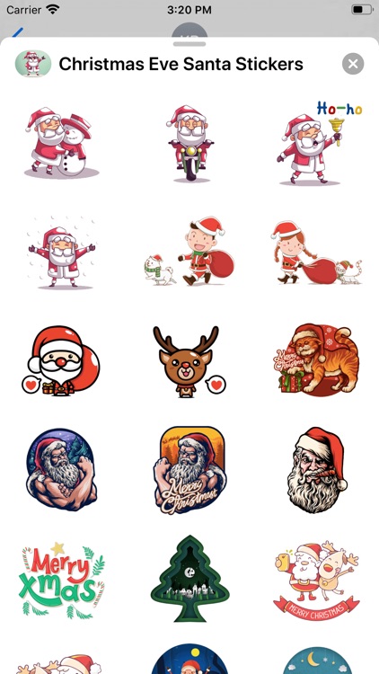Christmas Eve Santa Stickers