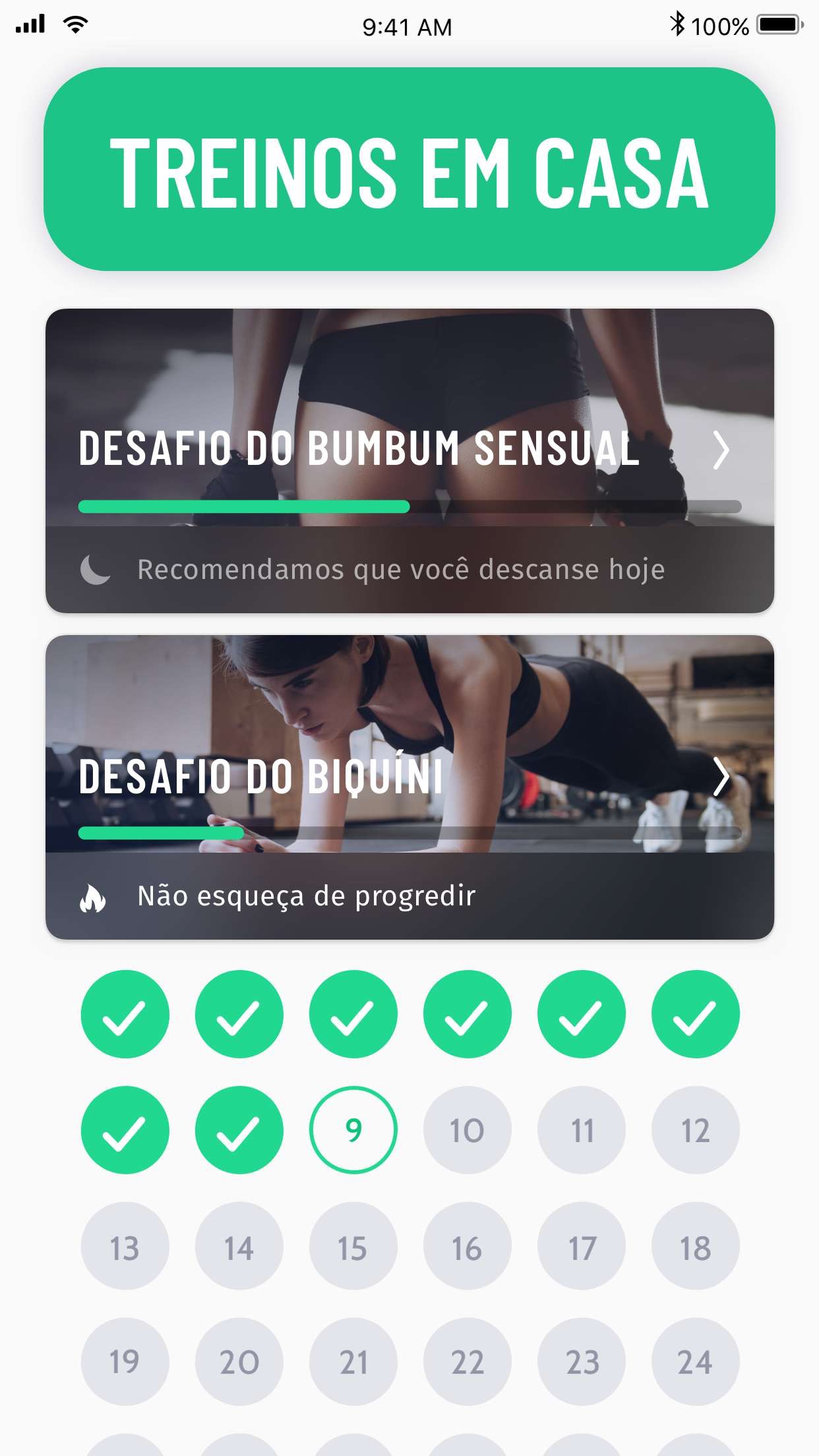 Screenshot do app Desafio 30 Dias Para Fitness