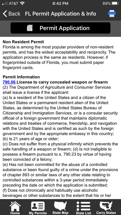 CCW – Concealed Carry 50 State app screenshot 3 by Workman Consulting LLC - appdatabase.net