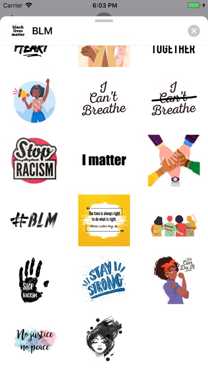 BLM Black Lives Matter Sticker