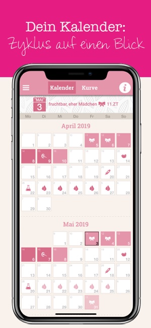 Eisprungkalender - Zyklus App