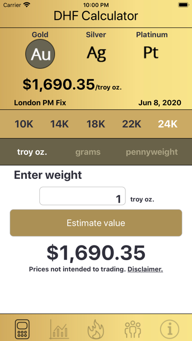 How to cancel & delete DHF Precious Metal Calculator from iphone & ipad 1