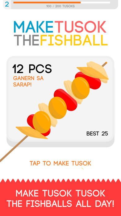 How to cancel & delete Make Tusok the Fishball from iphone & ipad 1