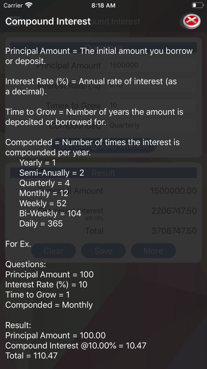 Compound Interest Calculator :