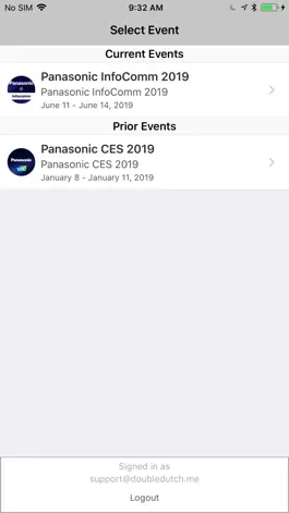 Game screenshot Panasonic North America Events apk